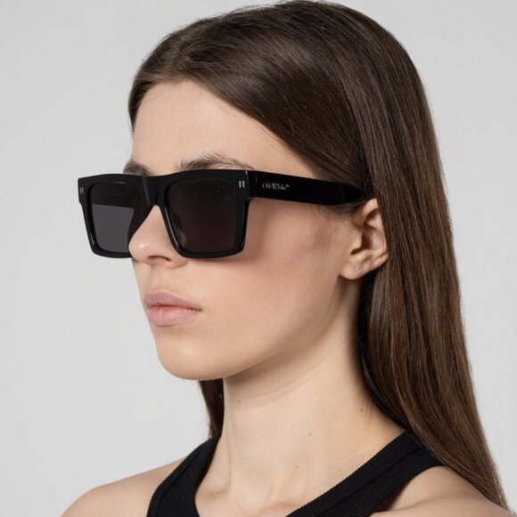 Off-White Men Sunglasses Black Grey Square OERI109 LAWTON 1007 NEW AUTHENTIC - Picture 11 of 11